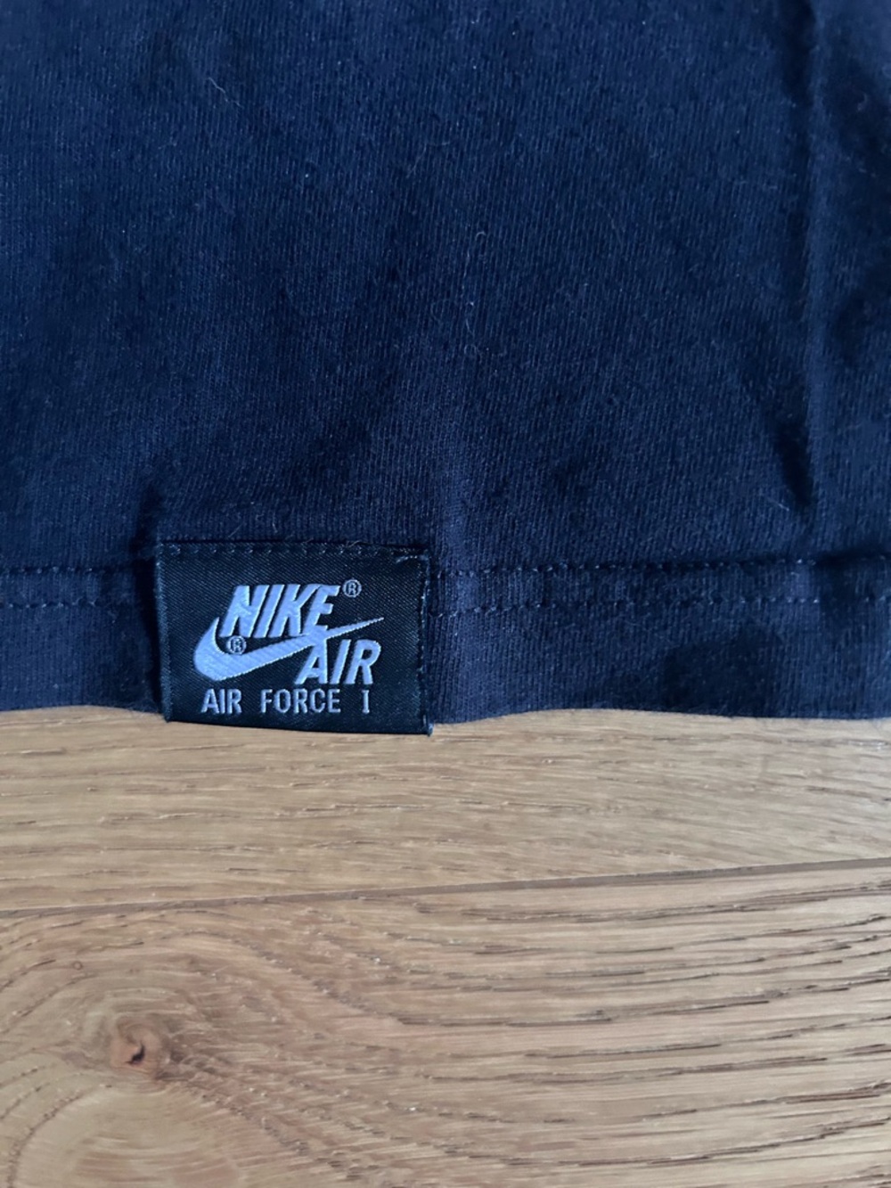 Nike Black Short Sleeve T-Shirt with White AF1 Graphic - Picture 2 of 2